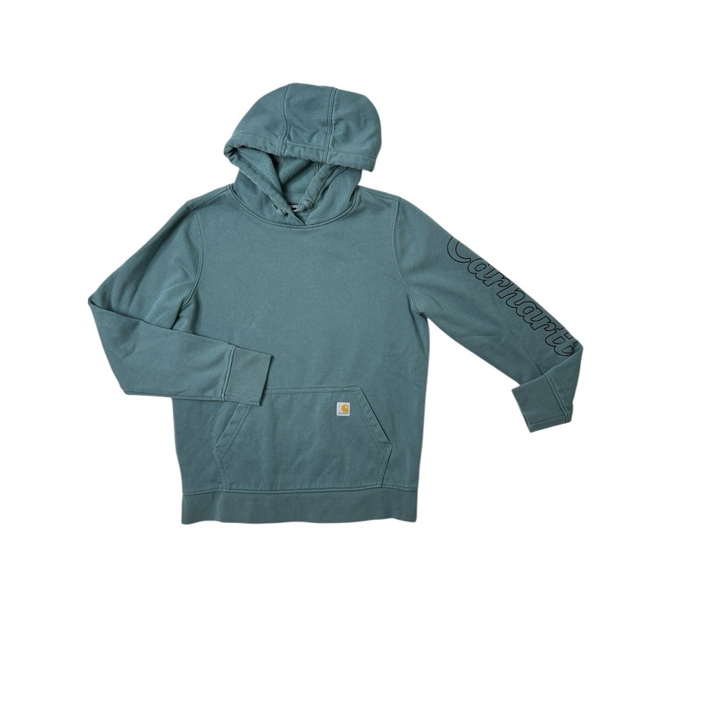 Carhartt Womens M Hoodie Rain Defender Blue Teal Pullover Fall 2023 TS5595-W Med